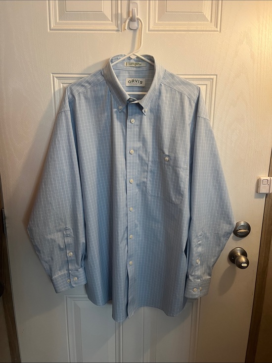 Orvis Other - Orvis Light Blue Windowpane Dress Shirt